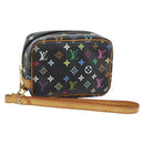 LOUIS VUITTON Monogram Multicolor Trousse Wapity Pouch Black M58034 Auth 178884-1