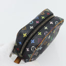 LOUIS VUITTON Monogram Multicolor Trousse Wapity Pouch Black M58034 Auth 178884-6
