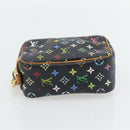 LOUIS VUITTON Monogram Multicolor Trousse Wapity Pouch Black M58034 Auth 178884-5