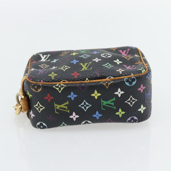 LOUIS VUITTON Monogram Multicolor Trousse Wapity Pouch Black M58034 Auth 178884