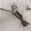 Jimmy Choo Bonbon Chain Shoulder Bag Satin 2way White Silver Auth 178886-19