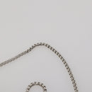 Jimmy Choo Bonbon Chain Shoulder Bag Satin 2way White Silver Auth 178886-14