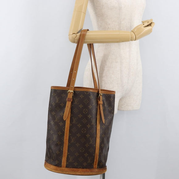 LOUIS VUITTON Monogram Bucket GM Shoulder Bag M42236 LV Auth 178888