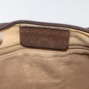 GUCCI GG Supreme Web Sherry Line Shoulder Bag PVC Beige Gold Auth 178890-11