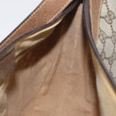 GUCCI GG Supreme Web Sherry Line Shoulder Bag PVC Beige Gold Auth 178890-18
