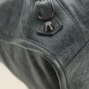 BALENCIAGA The City Hand Bag Leather Green Auth 178891V-14