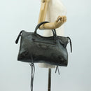 BALENCIAGA The City Hand Bag Leather Green Auth 178891V-26