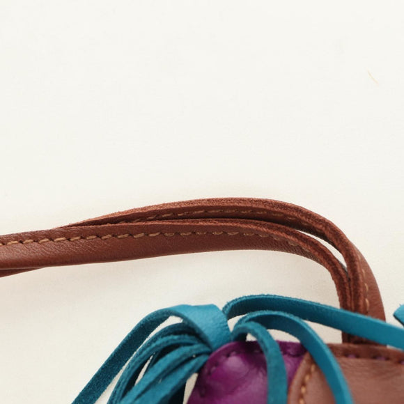 HERMES Rodeo PM Charm Leather Purple Auth 178894M