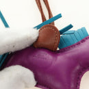 HERMES Rodeo PM Charm Leather Purple Auth 178894M-10