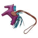 HERMES Rodeo PM Charm Leather Purple Auth 178894M-1