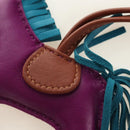 HERMES Rodeo PM Charm Leather Purple Auth 178894M-4