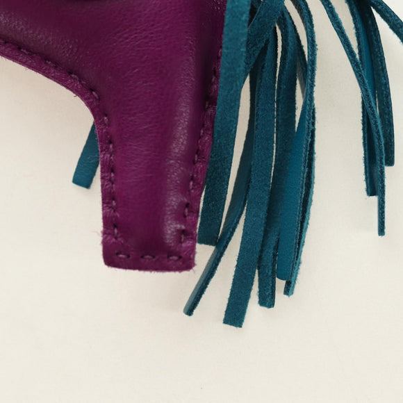 HERMES Rodeo PM Charm Leather Purple Auth 178894M