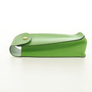 HERMES Stifteetui Leder Grün Gold Auth 178895M-3