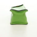 HERMES Stifteetui Leder Grün Gold Auth 178895M-6
