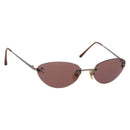 CHANEL COCO Mark Sunglasses Metal Bronze CC Auth 178896A-1