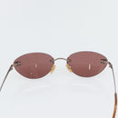 CHANEL COCO Mark Sunglasses Metal Bronze CC Auth 178896A-10