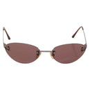 CHANEL COCO Mark Sunglasses Metal Bronze CC Auth 178896A-2