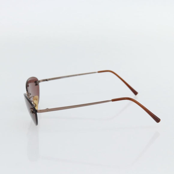 CHANEL COCO Mark Sunglasses Metal Bronze CC Auth 178896A