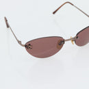 CHANEL COCO Mark Sunglasses Metal Bronze CC Auth 178896A-8
