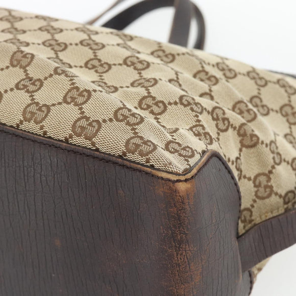 GUCCI GG Canvas Handtasche Beige Gold 106251 Auth 178897