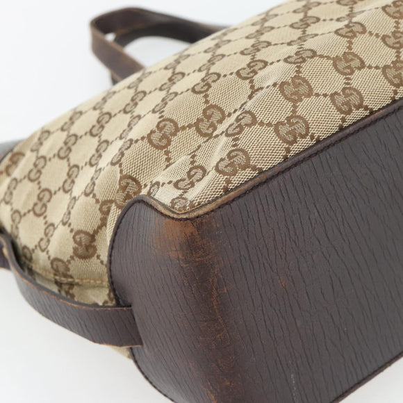 GUCCI GG Canvas Handtasche Beige Gold 106251 Auth 178897