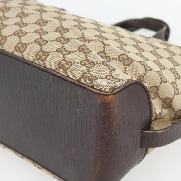 GUCCI GG Canvas Handtasche Beige Gold 106251 Auth 178897