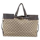 GUCCI GG Canvas Handtasche Beige Gold 106251 Auth 178897-2