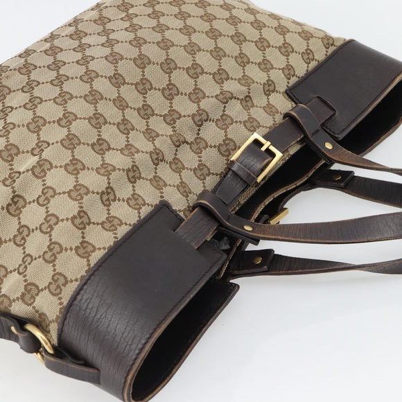GUCCI GG Canvas Handtasche Beige Gold 106251 Auth 178897
