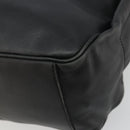 CELINE Shoulder Bag Leather Black Gold Auth 178898A-16