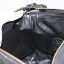 CELINE Shoulder Bag Leather Black Gold Auth 178898A-19