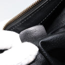 CELINE Shoulder Bag Leather Black Gold Auth 178898A-12