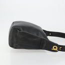 CELINE Shoulder Bag Leather Black Gold Auth 178898A-3