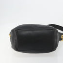 CELINE Shoulder Bag Leather Black Gold Auth 178898A-5