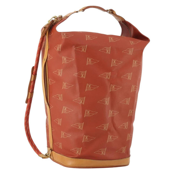 LOUIS VUITTON LV Cup Suck Marine Bag PVC Leather Aboganie M80022 LV Auth 178901
