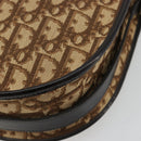 Christian Dior Trotter Canvas Shoulder Bag Beige Gold Auth 178904-14