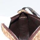 Christian Dior Trotter Canvas Shoulder Bag Beige Gold Auth 178904-20