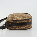 Christian Dior Trotter Canvas Shoulder Bag Beige Gold Auth 178904-4