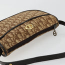 Christian Dior Trotter Canvas Shoulder Bag Beige Gold Auth 178904-6