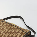 Christian Dior Trotter Canvas Shoulder Bag Beige Gold Auth 178904-8