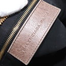 BALENCIAGA The Giant City Hand Bag Leather 2way Beige Gold 173084 Auth 178905SAM-20