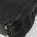 Salvatore Ferragamo Hand Bag Leather Black Silver Auth 178908A-10