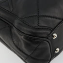 Salvatore Ferragamo Hand Bag Leather Black Silver Auth 178908A-11