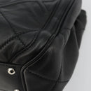 Salvatore Ferragamo Hand Bag Leather Black Silver Auth 178908A-12