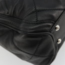 Salvatore Ferragamo Hand Bag Leather Black Silver Auth 178908A-13