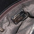 Salvatore Ferragamo Hand Bag Leather Black Silver Auth 178908A-15
