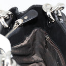 Salvatore Ferragamo Hand Bag Leather Black Silver Auth 178908A-18