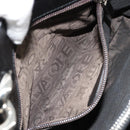 Salvatore Ferragamo Hand Bag Leather Black Silver Auth 178908A-20