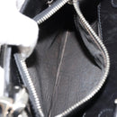 Salvatore Ferragamo Hand Bag Leather Black Silver Auth 178908A-22