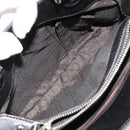 Salvatore Ferragamo Hand Bag Leather Black Silver Auth 178908A-23