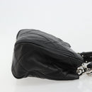 Salvatore Ferragamo Hand Bag Leather Black Silver Auth 178908A-4